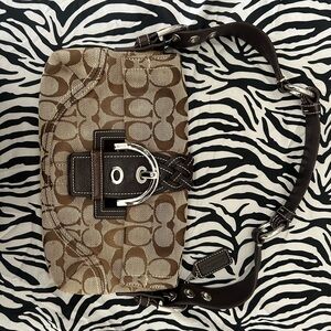 Vintage Coach shoulder bag with braided buckle